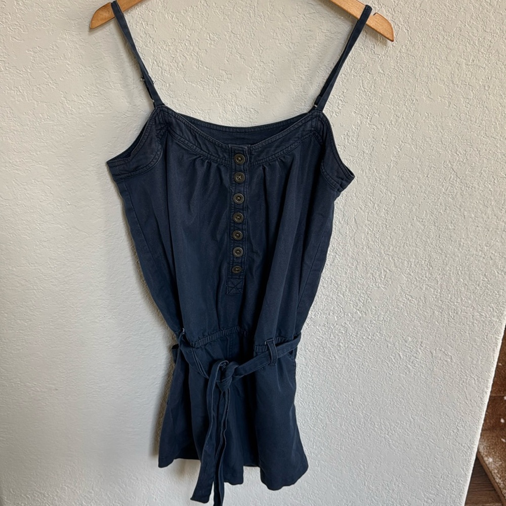Super Cute Navy Romper with Belt